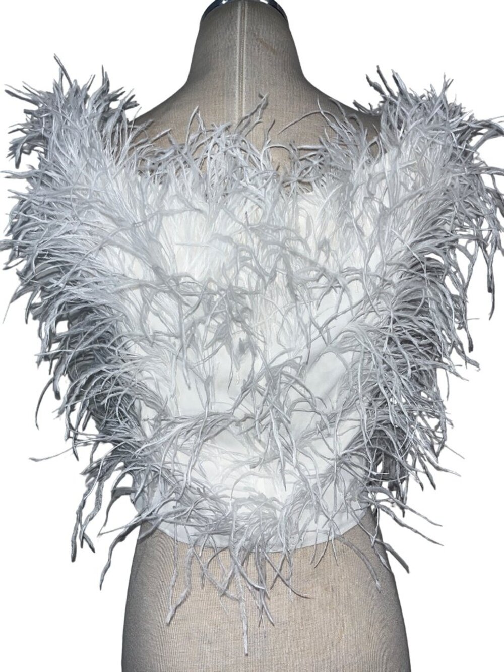 Cult Gaia Sosha Feather Top in Off White 6 New Womens Blouse - Picture 9 of 16